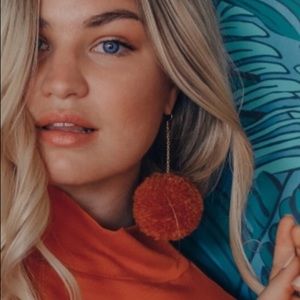 Pompom Earrings in Asstd Colors